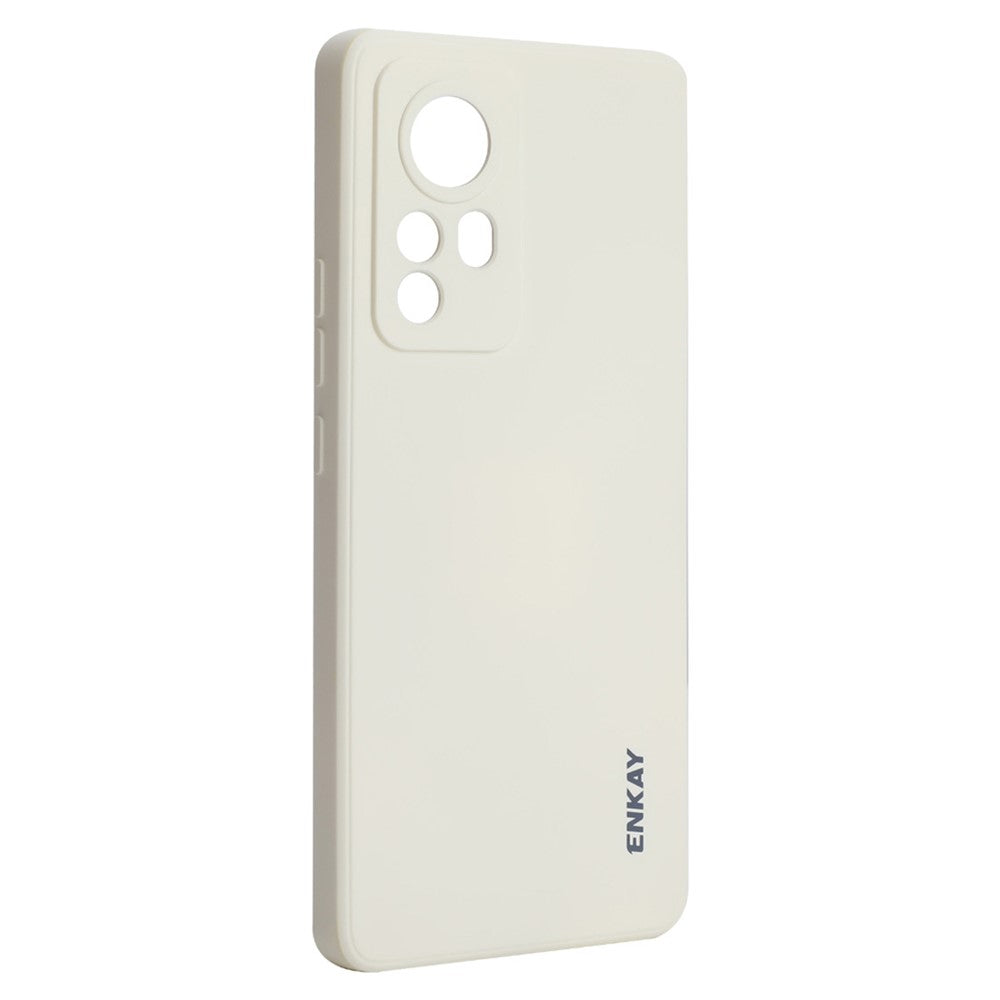 ENKAY HAT PRINCE til Xiaomi 12 Pro 5G / 12S Pro 5G / 12 Pro (Dimensity) 5G, ensfarvet med lige kant, faldsikkert flydende silikone-mobilcover med præcise udskæringer og ultratyndt design