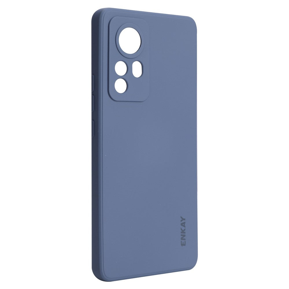 ENKAY HAT PRINCE til Xiaomi 12 Pro 5G / 12S Pro 5G / 12 Pro (Dimensity) 5G, ensfarvet med lige kant, faldsikkert flydende silikone-mobilcover med præcise udskæringer og ultratyndt design