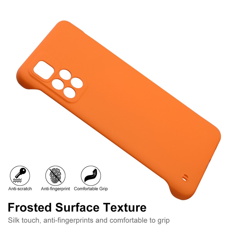 ENKAY HAT PRINCE Rubberized Matte Framless Incomplete Covering Hard PC Phone Case Shell for Xiaomi Redmi Note 11 5G (China) (MediaTek)/Note 11S 5G/Note 11T 5G