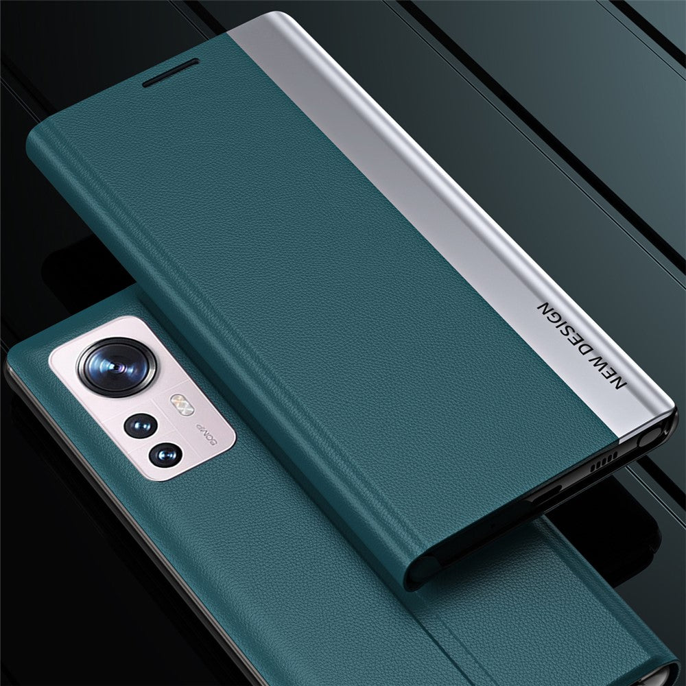 PU Leather + PC Foldable Stand Phone Case Shell for Xiaomi 12 Pro 5G / 12S Pro 5G  / 12 Pro (Dimensity) 5G
