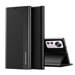 PU Leather + PC Foldable Stand Phone Case Shell for Xiaomi 12 Pro 5G / 12S Pro 5G  / 12 Pro (Dimensity) 5G