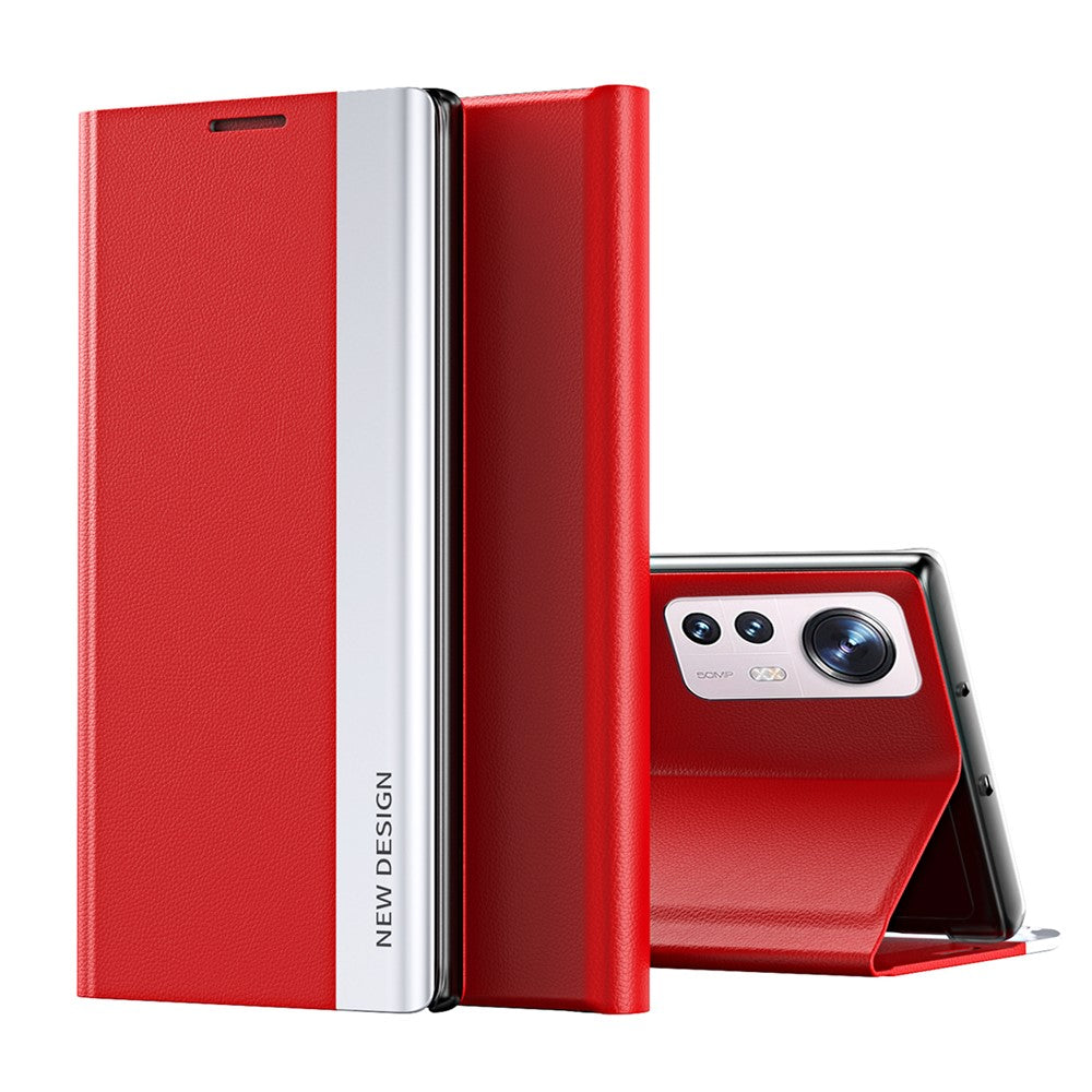 PU Leather + PC Foldable Stand Phone Case Shell for Xiaomi 12 Pro 5G / 12S Pro 5G  / 12 Pro (Dimensity) 5G