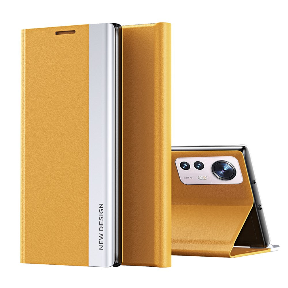 PU Leather + PC Foldable Stand Phone Case Shell for Xiaomi 12 Pro 5G / 12S Pro 5G  / 12 Pro (Dimensity) 5G