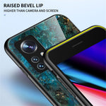 For Xiaomi 12 5G/12X 5G/12S 5G Marble Pattern Shockproof TPU Bumper Tempered Glass + PC Back Cover Well-protected Phone Case