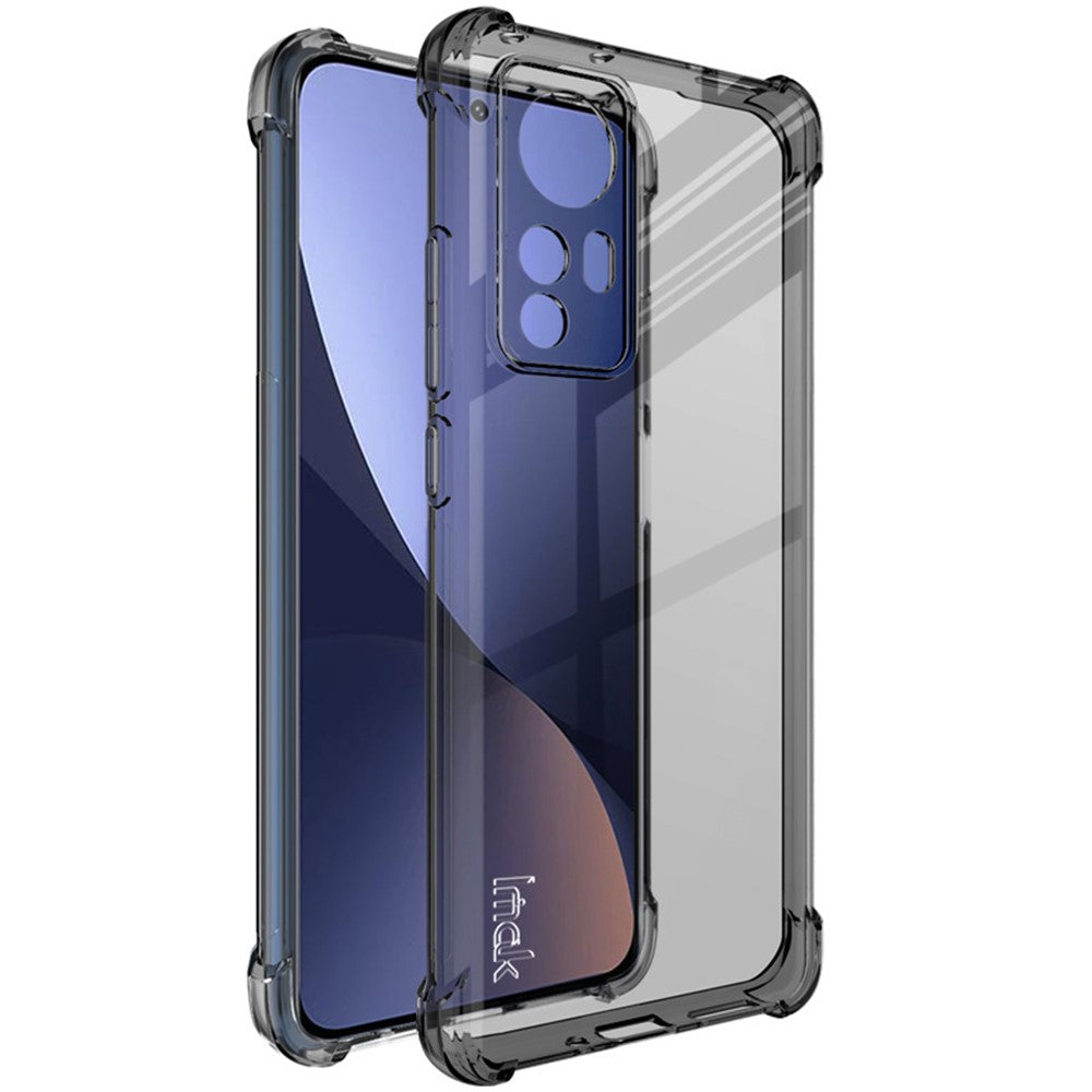 IMAK TPU-skal för Xiaomi 12 5G/12X 5G/12S 5G, reptåligt bakstycke med fyra hörn och skärmskydd