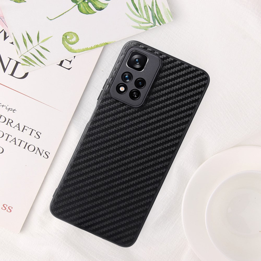 Xiaomi Redmi Note 11 Pro 5G (Kina) (MediaTek)/Note 11 Pro+ 5G PU-läderbelagt TPU + PC hybridmobilskal med fallskydd och förbättrade hörn
