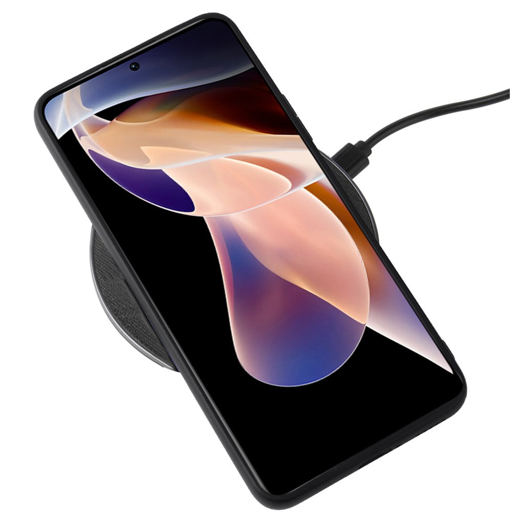 Xiaomi Redmi Note 11 Pro 5G (Kina) (MediaTek)/Note 11 Pro+ 5G PU-läderbelagt TPU + PC hybridmobilskal med fallskydd och förbättrade hörn