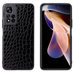 Xiaomi Redmi Note 11 Pro 5G (Kina) (MediaTek)/Note 11 Pro+ 5G PU-läderbelagt TPU + PC hybridmobilskal med fallskydd och förbättrade hörn