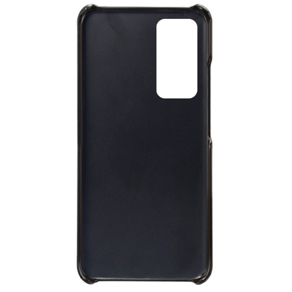 For Xiaomi 12 5G/12X 5G/12S 5G Textured PU Leather Coating Scratch-resistant Hard PC Phone Cover Protective Case
