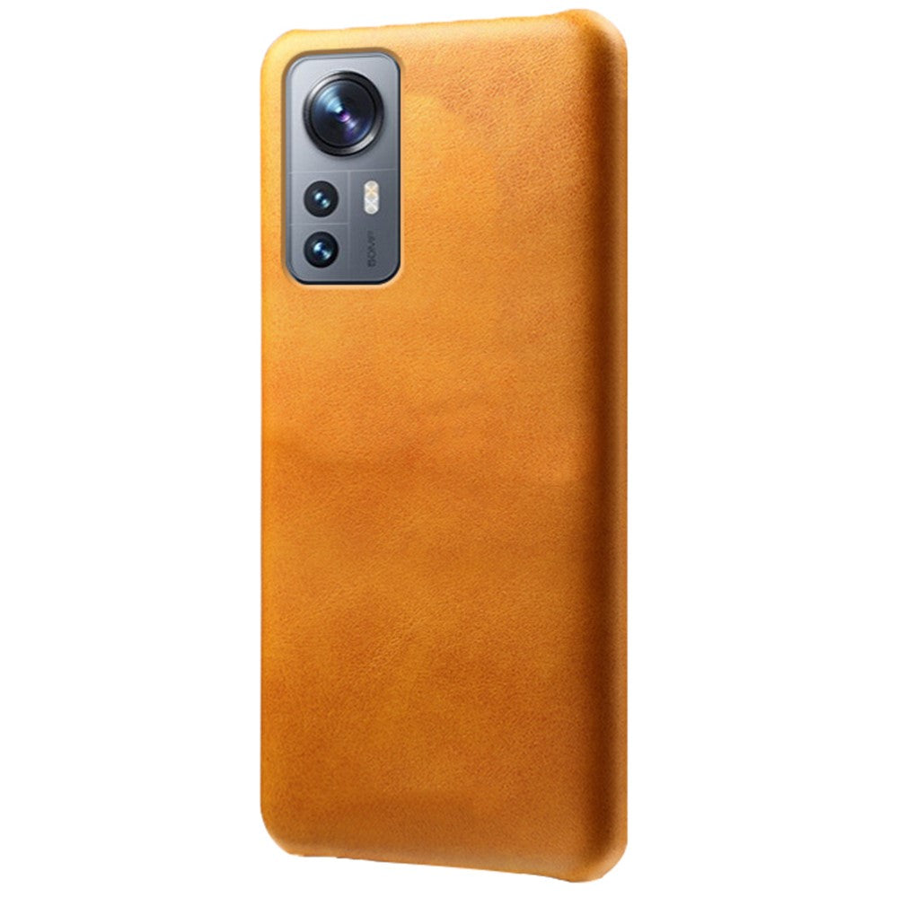 Xiaomi 12 5G/12X 5G/12S 5G Texturerat PU-läderbeläggning Reptåligt hårt PC-mobilskyddsskal