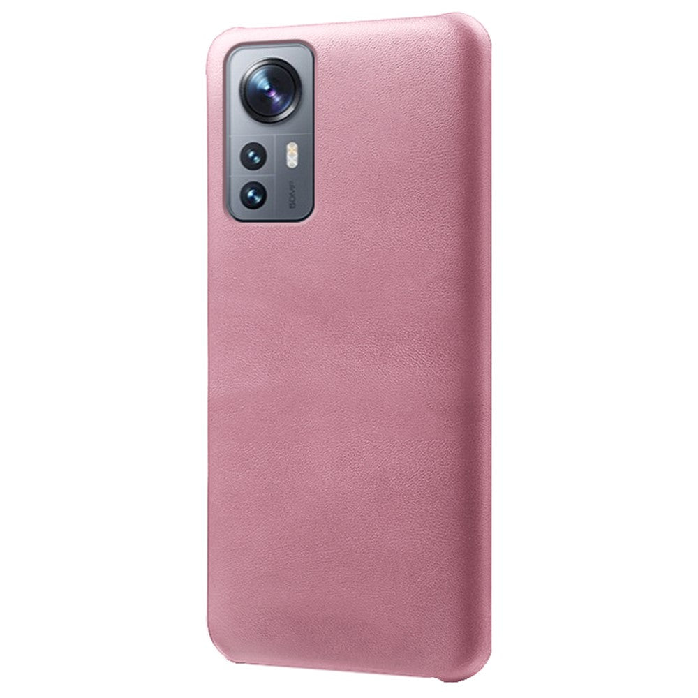 Xiaomi 12 5G/12X 5G/12S 5G Texturerat PU-läderbeläggning Reptåligt hårt PC-mobilskyddsskal