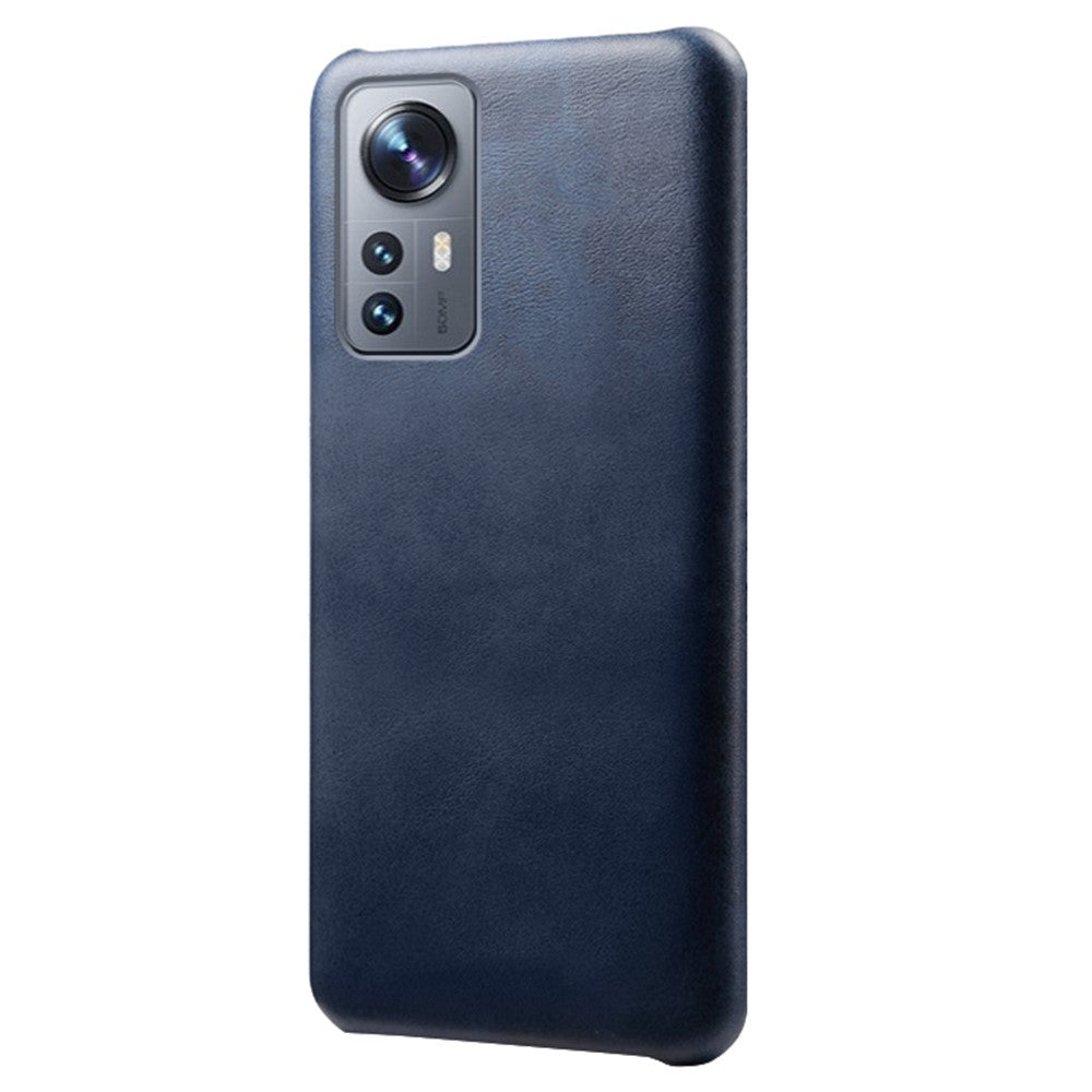 For Xiaomi 12 5G/12X 5G/12S 5G Textured PU Leather Coating Scratch-resistant Hard PC Phone Cover Protective Case