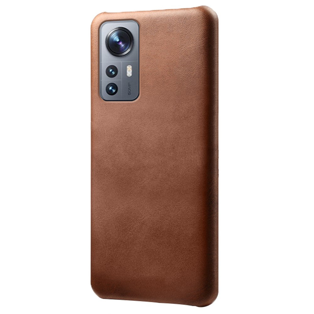 Xiaomi 12 5G/12X 5G/12S 5G Texturerat PU-läderbeläggning Reptåligt hårt PC-mobilskyddsskal