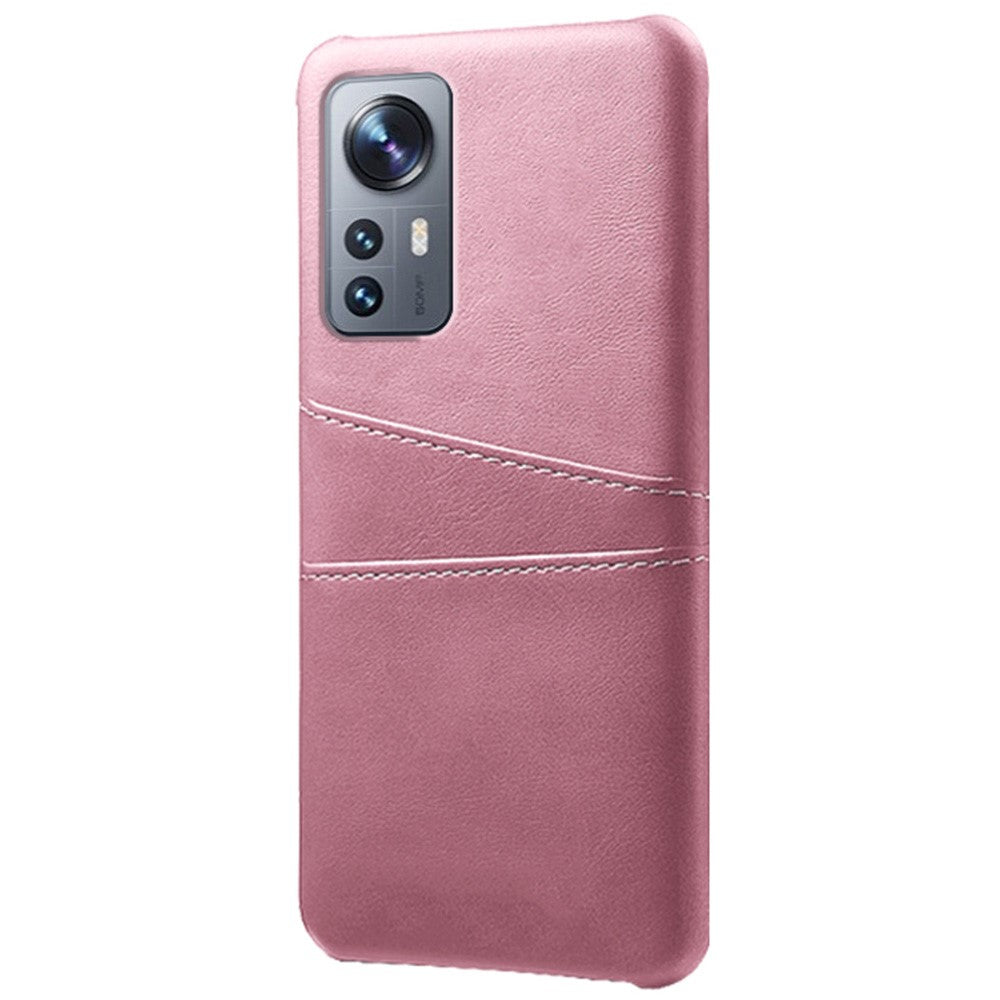 For Xiaomi 12 Pro 5G / 12S Pro 5G /12 Pro (Dimensity) 5G PU Leather + Hard PC Thin Durable Protective Phone Case with Two Card Slot Holders