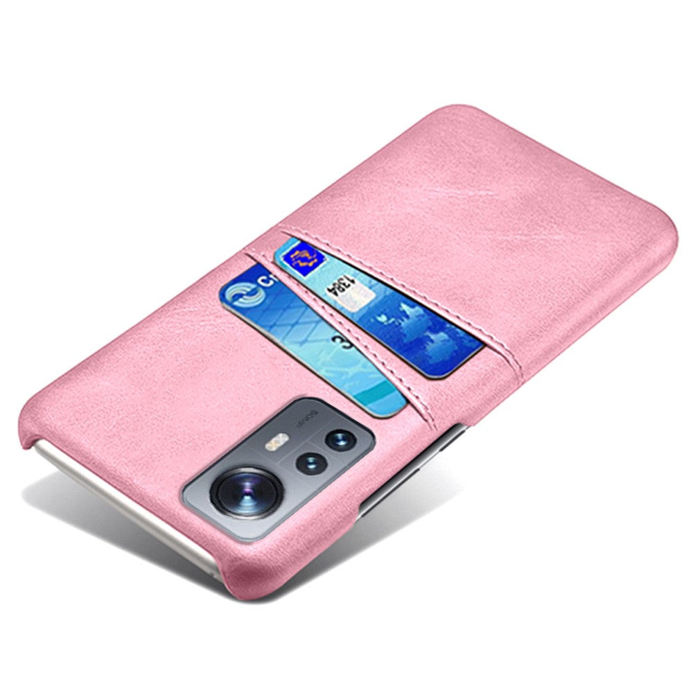 For Xiaomi 12 Pro 5G / 12S Pro 5G /12 Pro (Dimensity) 5G PU Leather + Hard PC Thin Durable Protective Phone Case with Two Card Slot Holders