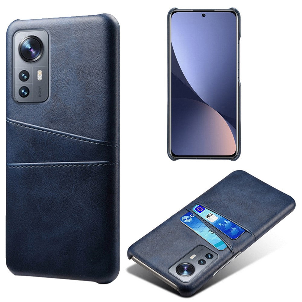 For Xiaomi 12 Pro 5G / 12S Pro 5G /12 Pro (Dimensity) 5G PU Leather + Hard PC Thin Durable Protective Phone Case with Two Card Slot Holders
