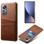 For Xiaomi 12 Pro 5G / 12S Pro 5G /12 Pro (Dimensity) 5G PU Leather + Hard PC Thin Durable Protective Phone Case with Two Card Slot Holders
