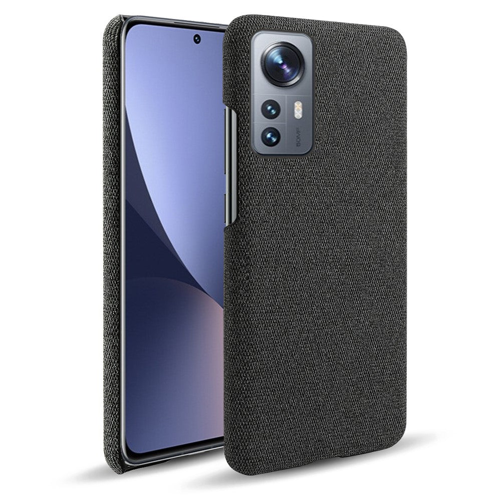 Xiaomi 12 Pro 5G / 12S Pro 5G /12 Pro (Dimensity) 5G Ultratunt Hårt PC + Tygyta Fingeravtryckssäkert Skal