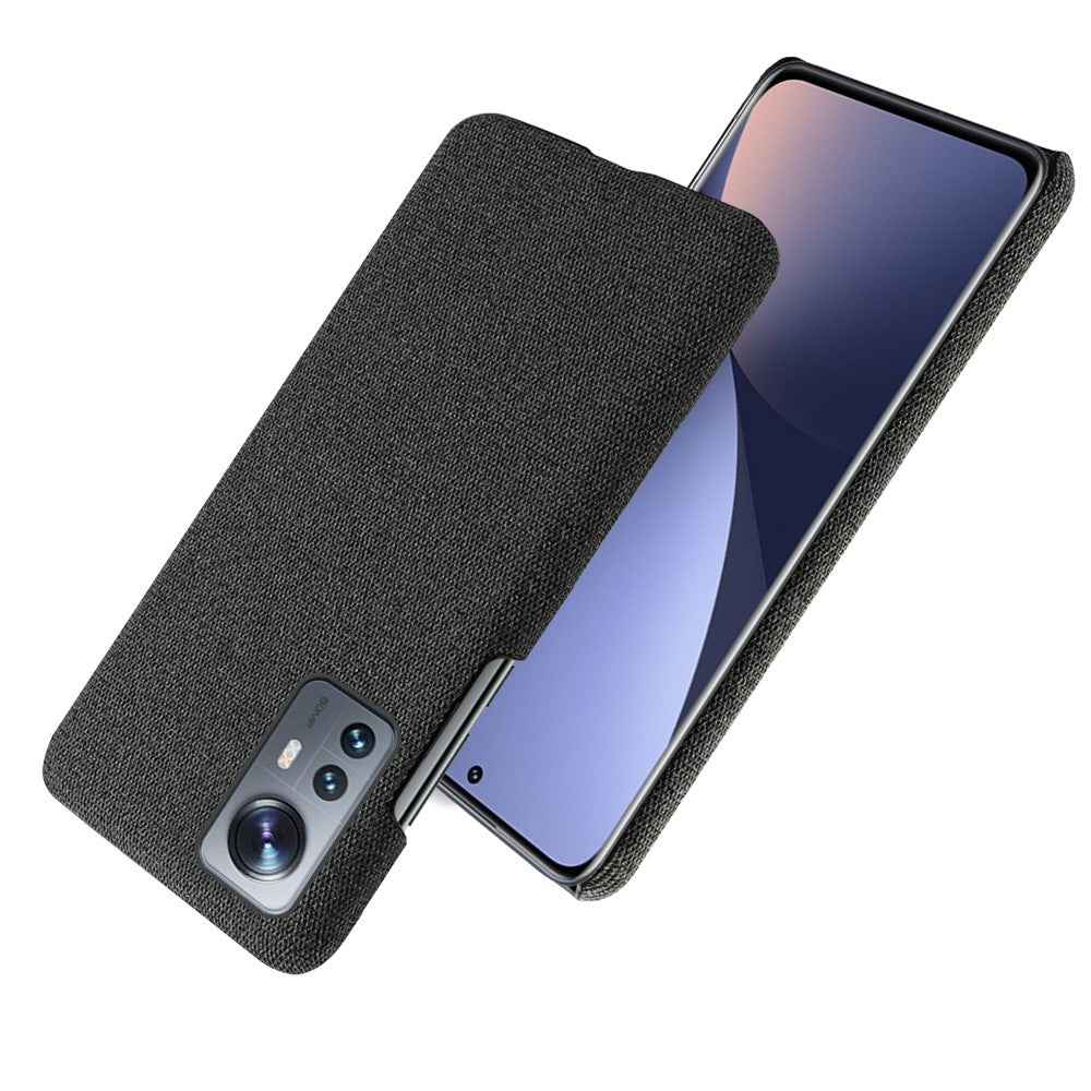 Xiaomi 12 Pro 5G / 12S Pro 5G /12 Pro (Dimensity) 5G Ultratunt Hårt PC + Tygyta Fingeravtryckssäkert Skal