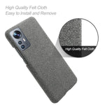 For Xiaomi 12 5G/12X 5G/12S 5GShockproof Cloth Texture Hard PC Protective Cover Anti-Slip Case