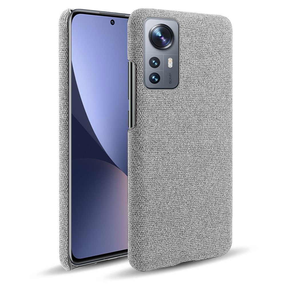 Xiaomi 12 5G/12X 5G/12S 5GStötsäkert tygstruktur hårt PC-skyddsfodral halkfritt fodral