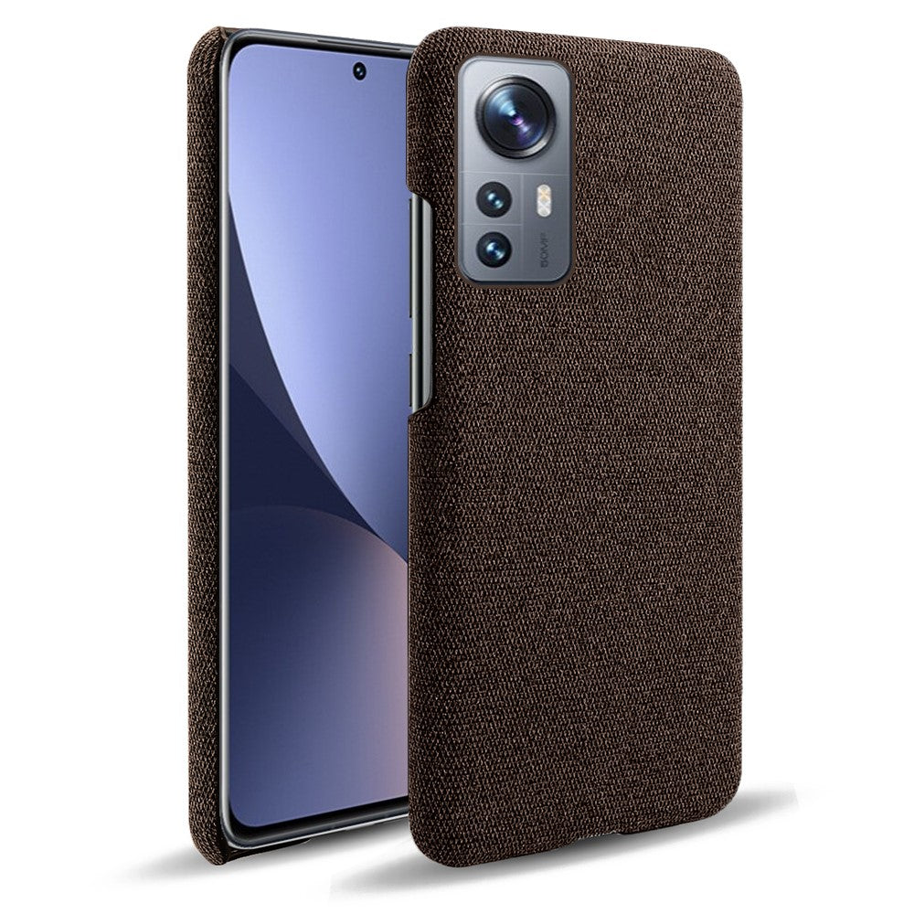 For Xiaomi 12 5G/12X 5G/12S 5GShockproof Cloth Texture Hard PC Protective Cover Anti-Slip Case