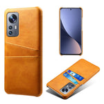 PU Leather Coated Hard PC Well-protected Cover for Xiaomi 12 5G/12X 5G/12S 5G, Shockproof Card Holder Design Mobile Phone Case