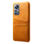 PU Leather Coated Hard PC Well-protected Cover for Xiaomi 12 5G/12X 5G/12S 5G, Shockproof Card Holder Design Mobile Phone Case