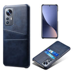 PU Leather Coated Hard PC Well-protected Cover for Xiaomi 12 5G/12X 5G/12S 5G, Shockproof Card Holder Design Mobile Phone Case