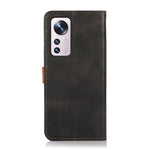 KHAZNEH PU-läderskal till Xiaomi 12 Pro 5G / 12S Pro 5G /12 Pro (Dimensity) 5G, plånboksfodral, stötsäkert TPU, gyllene magnetiskt spänne, skyddande fällfodral