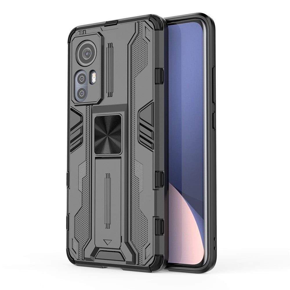 For Xiaomi 12 5G/12X 5G/12S 5G Shockproof Soft TPU Hard PC Mobile Phone Case Shell with Kickstand