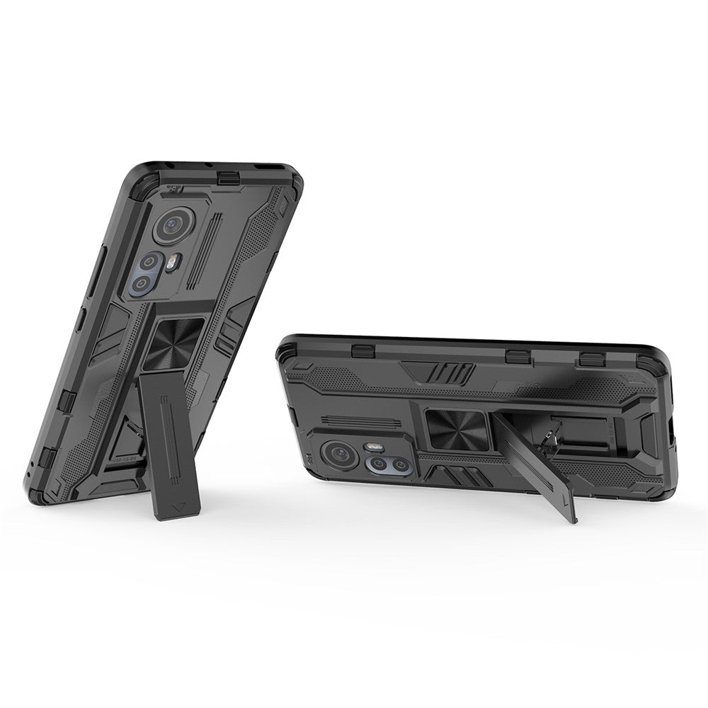 For Xiaomi 12 5G/12X 5G/12S 5G Shockproof Soft TPU Hard PC Mobile Phone Case Shell with Kickstand