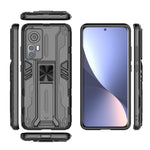 For Xiaomi 12 5G/12X 5G/12S 5G Shockproof Soft TPU Hard PC Mobile Phone Case Shell with Kickstand