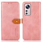 KHAZNEH för Xiaomi 12 5G/12X 5G/12S 5G Plånboksställ Reptåligt gyllene magnetiskt spänne PU-läderfodral