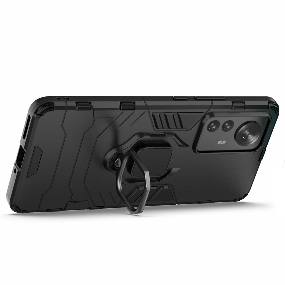 Hybridmobilskal för Xiaomi 12 Pro 5G / 12S Pro 5G /12 Pro (Dimensity) 5G, Ringstöd Hårt PC + Mjukt TPU Stötdämpande mobilskal