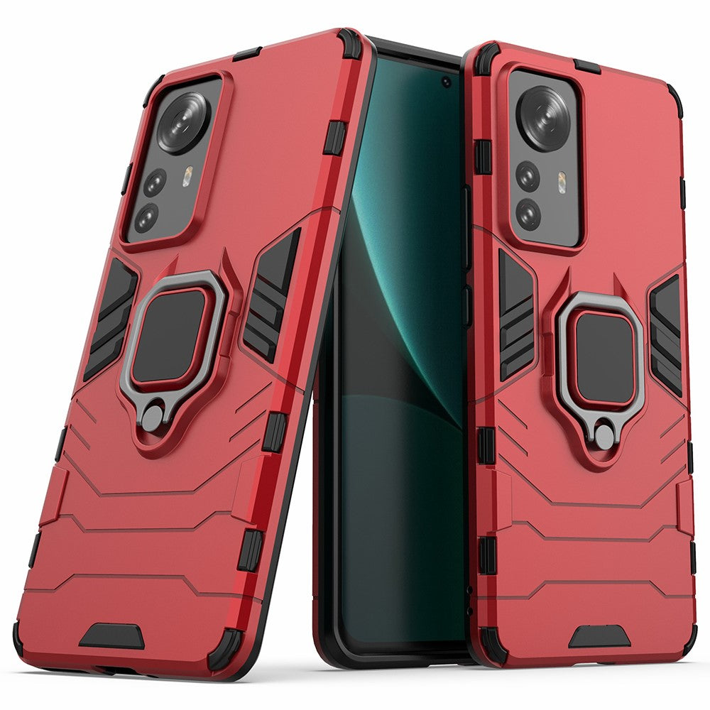 Hybridmobilskal för Xiaomi 12 Pro 5G / 12S Pro 5G /12 Pro (Dimensity) 5G, Ringstöd Hårt PC + Mjukt TPU Stötdämpande mobilskal