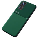 Xiaomi 12 Pro 5G / 12S Pro 5G /12 Pro (Dimensity) 5G Fallskyddande PU-läder + TPU-mobilskal med bilfäste i metallplåt