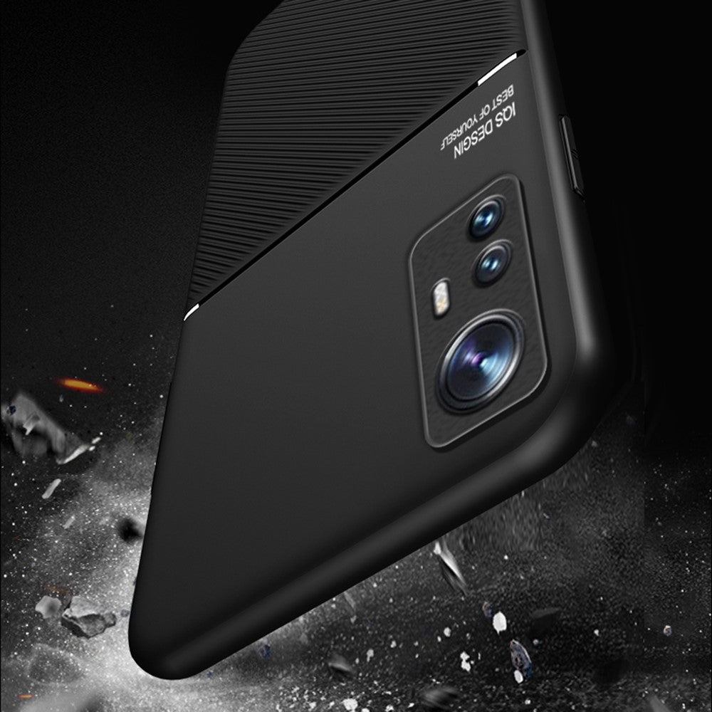 Xiaomi 12 Pro 5G / 12S Pro 5G /12 Pro (Dimensity) 5G Fallskyddande PU-läder + TPU-mobilskal med bilfäste i metallplåt