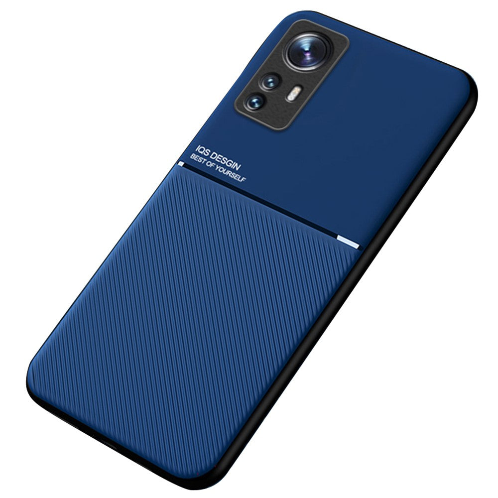 Xiaomi 12 Pro 5G / 12S Pro 5G /12 Pro (Dimensity) 5G Fallskyddande PU-läder + TPU-mobilskal med bilfäste i metallplåt
