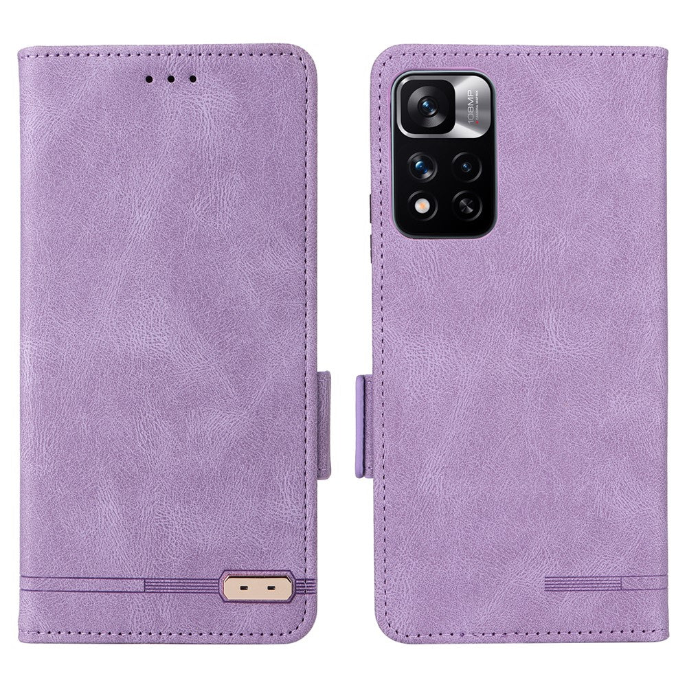 For Xiaomi Redmi Note 11 Pro 5G (China) (MediaTek)/11 Pro+ 5G Hardware Design PU Leather Book Case Stand Magnetic Closure Flip Wallet Cover