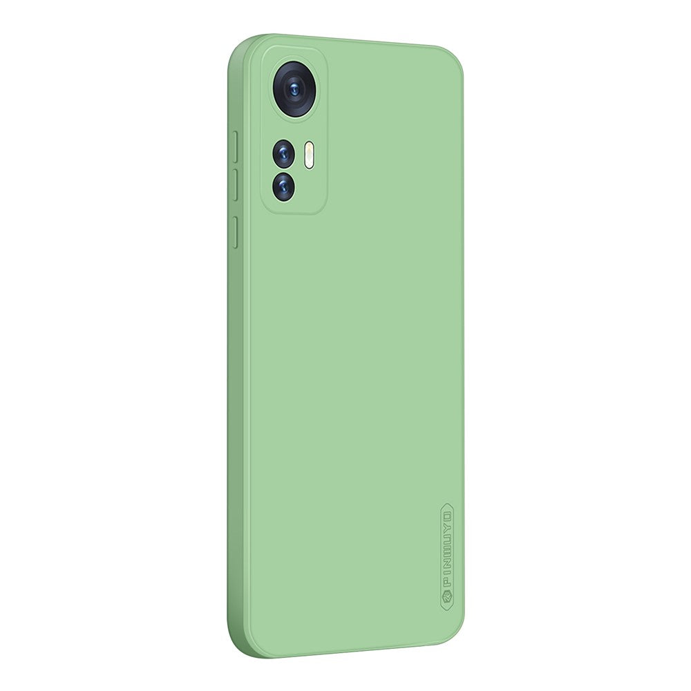 PINWUYO Silicone Case for Xiaomi 12 5G / 12X 5G / 12S 5G, Silky-Soft Touch Precise Cutouts Protective Cover with Fiber Flocking Lining