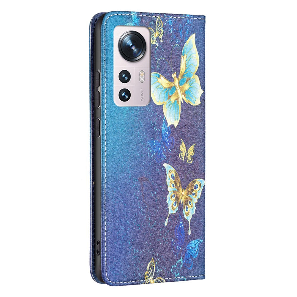 For Xiaomi 12 5G/12X 5G/12S 5G Pattern Printing PU Leather Wallet Stand Case Full Protection Magnetic Auto-absorbed Flip Cover