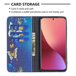 For Xiaomi 12 5G/12X 5G/12S 5G Pattern Printing PU Leather Wallet Stand Case Full Protection Magnetic Auto-absorbed Flip Cover