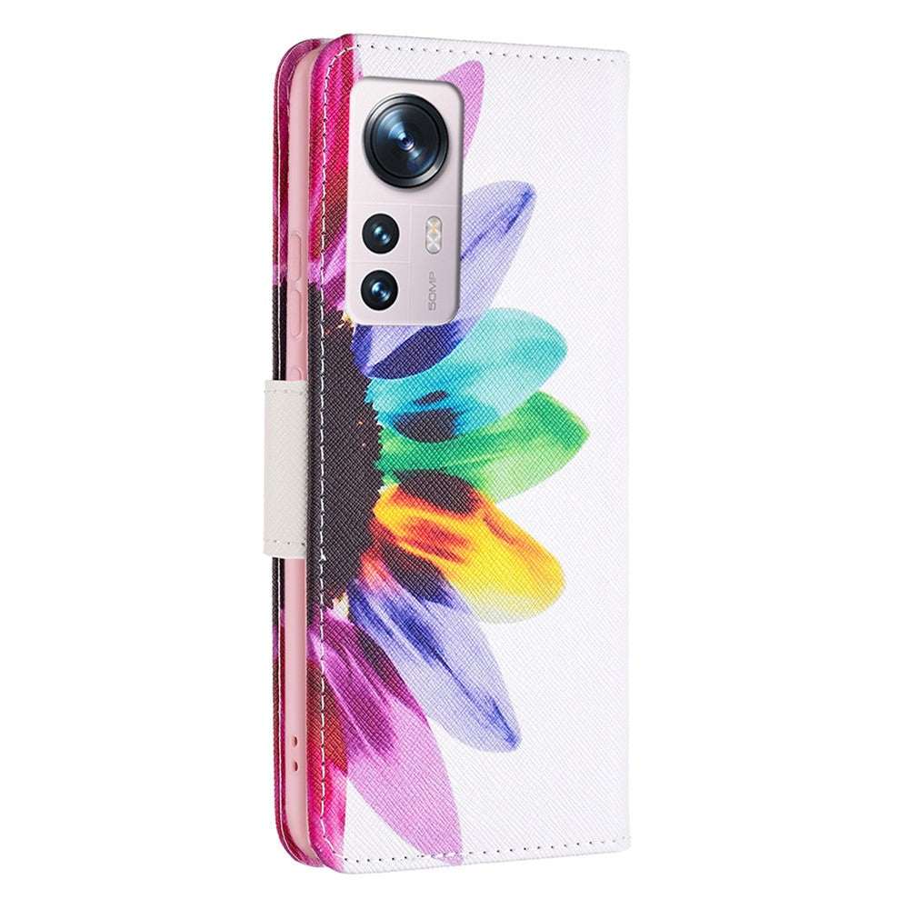 For Xiaomi 12 5G/12X 5G/12S 5G PU Leather Pattern Printing Wallet Phone Case Stand Feature Anti-Scratch Shockproof Folding Cover