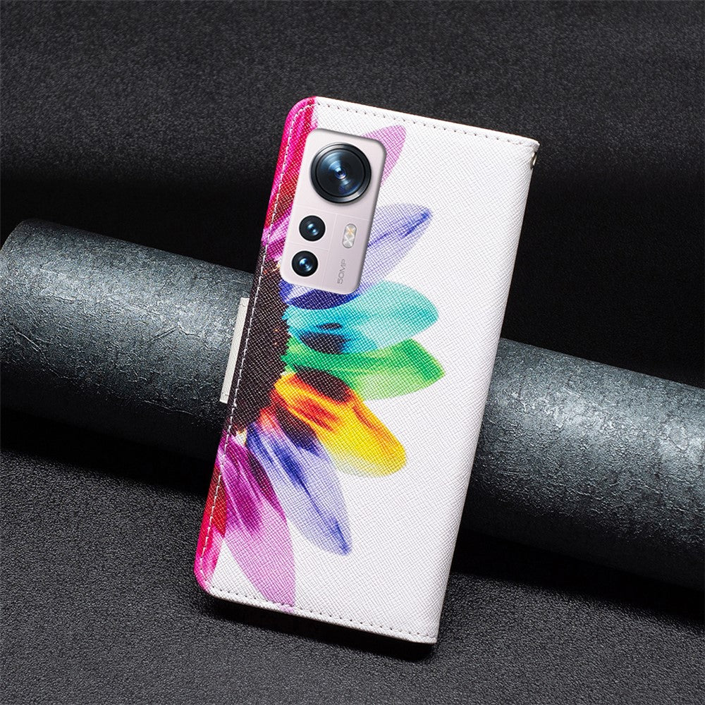 For Xiaomi 12 5G/12X 5G/12S 5G PU Leather Pattern Printing Wallet Phone Case Stand Feature Anti-Scratch Shockproof Folding Cover