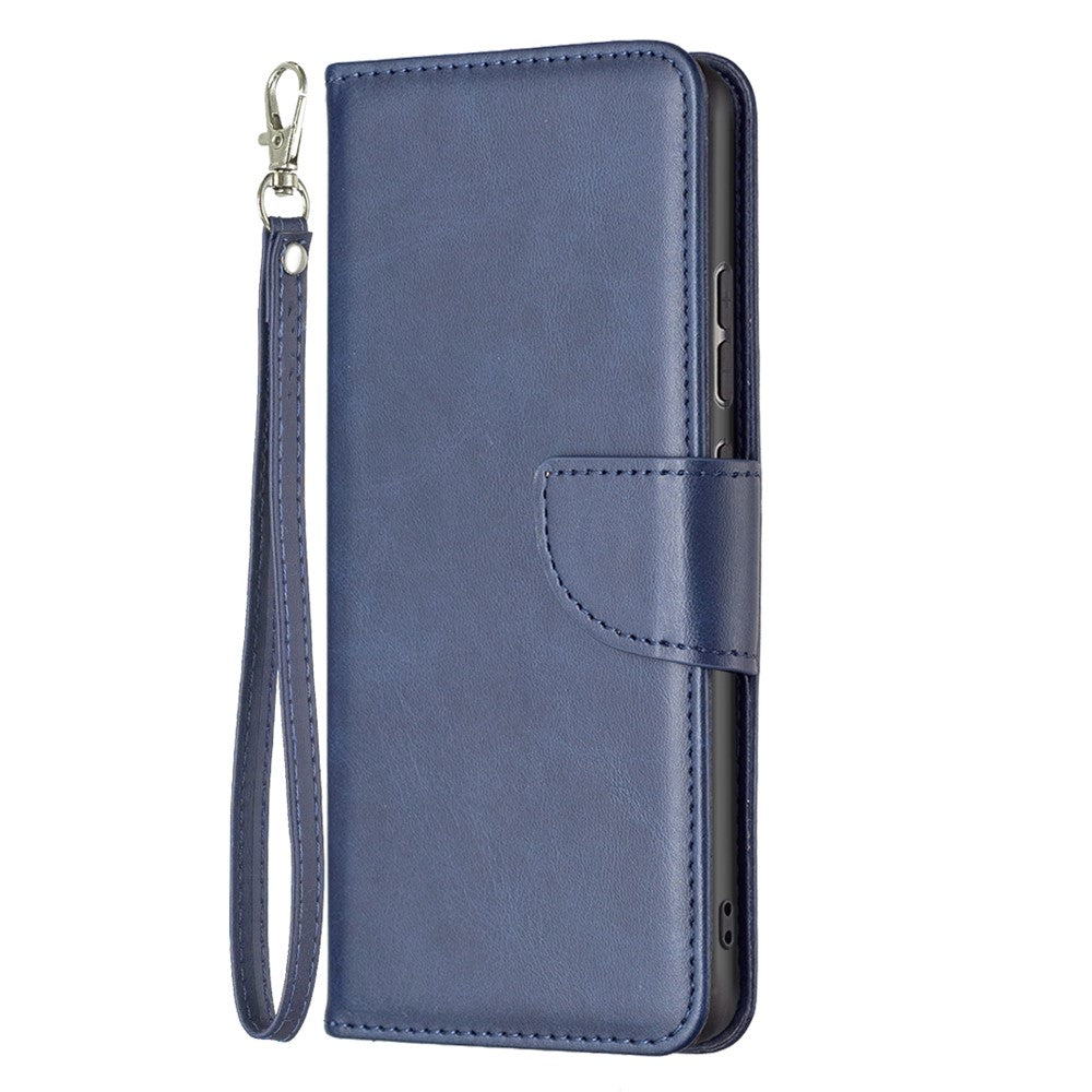 For Xiaomi 12 5G/12X 5G/12S 5G Textured Solid Color PU Leather Folio Flip Cover Stand Magnetic Phone Case with Strap