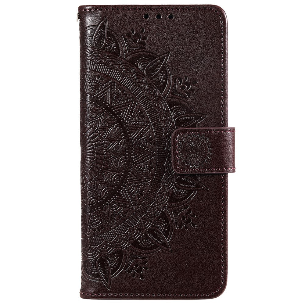 For Xiaomi 12 Pro 5G / 12S Pro 5G /12 Pro (Dimensity) 5G Imprinted Mandala Pattern PU Leather Flip Shockproof Cover Wallet Stand TPU Interior Shell with Strap