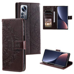 For Xiaomi 12 Pro 5G / 12S Pro 5G /12 Pro (Dimensity) 5G Imprinted Mandala Pattern PU Leather Flip Shockproof Cover Wallet Stand TPU Interior Shell with Strap