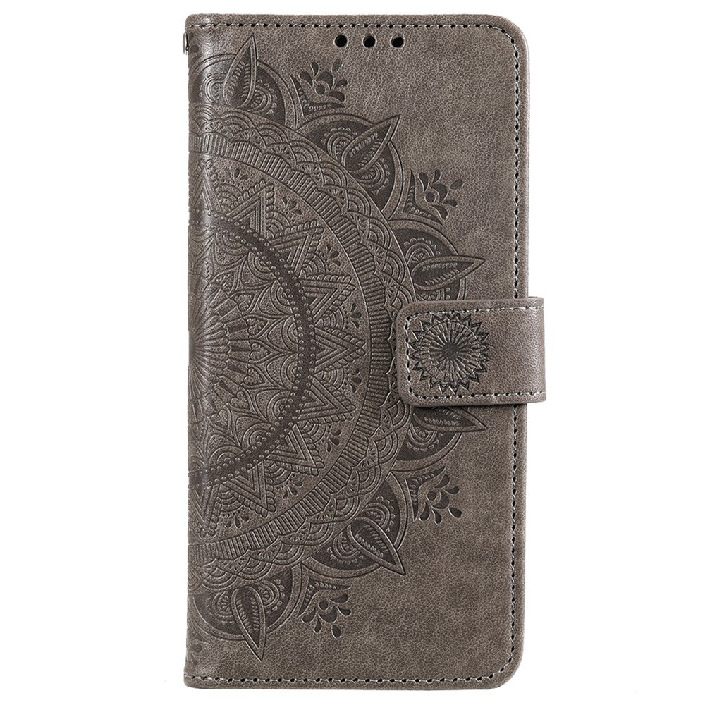 For Xiaomi 12 5G/12X 5G/12S 5G Imprinted Mandala Flower Flip Phone Cover PU Leather Wallet Stand Shockproof Protective Case with Strap