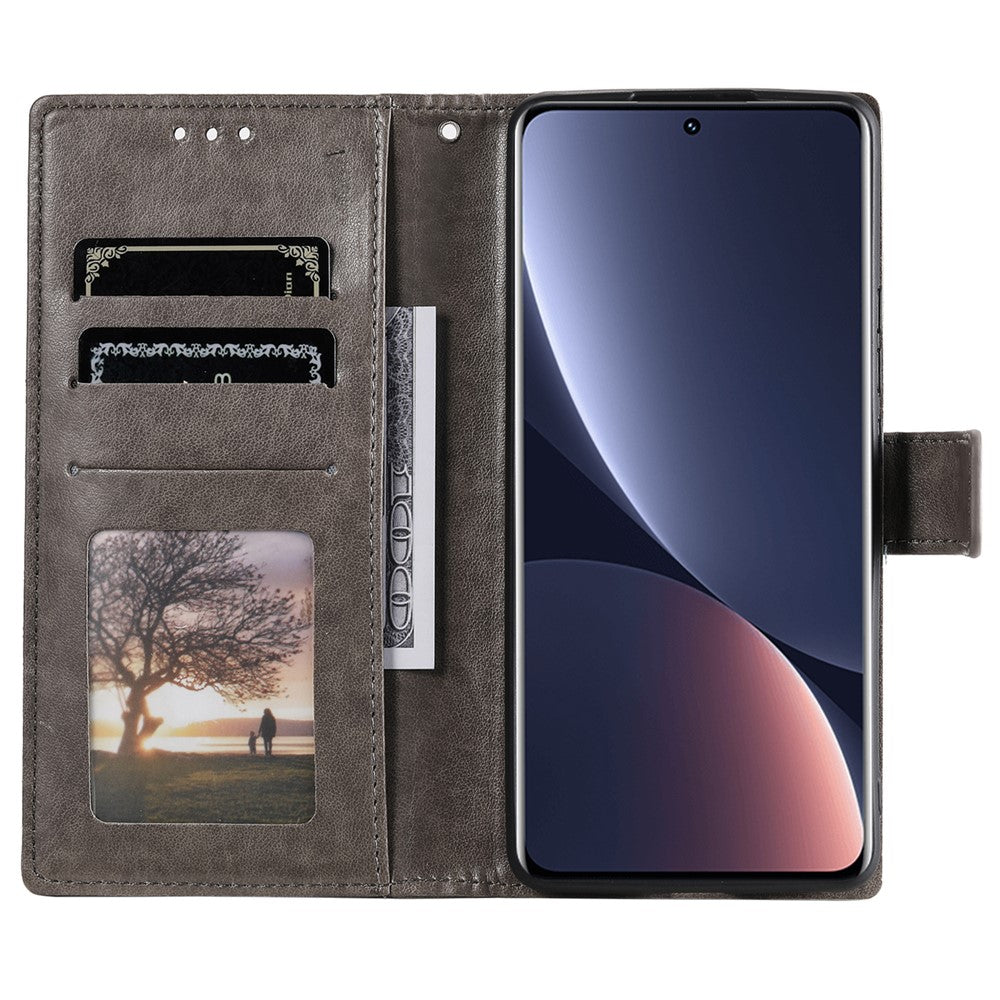 For Xiaomi 12 5G/12X 5G/12S 5G Imprinted Mandala Flower Flip Phone Cover PU Leather Wallet Stand Shockproof Protective Case with Strap